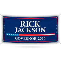 Rick Jackson For Georgia U.S. Governor Banner Sign, 13 oz Waterproof US Governor Election 2026 Vinyl Banner With Metal Grommets