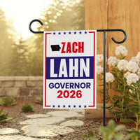 Zach Lahn For Iowa Governor 2026 Garden Flag, Double Sided, 2026 Governor Flag, Democratic party, Elections Flag, Race Red White & Blue Flag