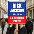 Rick Jackson For Georgia Governor 2026 Election Sign, Political Campaign Sign, Democrate, Governor Election 2026 Race Poster Sign