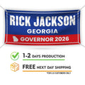 Rick Jackson For Georgia U.S. Governor Banner Sign, 13 oz Waterproof US Governor Election 2026 Vinyl Banner With Metal Grommets