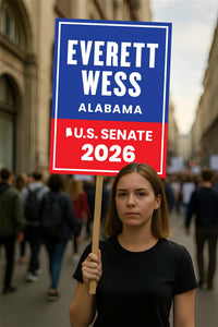 Everett Wess For Alabama Senate 2026 Election Sign, Political Campaign Sign, Senate Election 2026 Race Poster Sign