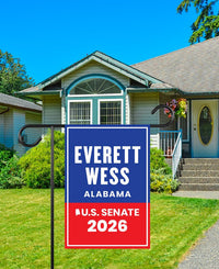 Everett Wess For Alabama Senate 2026 Garden Flag, Double Sided, 2026 Senate Flag, Elections Flag, Race Red White & Blue Flag