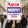 Justin Murphy For New Jersey Senate 2026 Election Sign, Anti-Trump, Political Campaign Sign, Senate Election 2026 Race Poster Sign