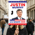 Justin Murphy For New Jersey Senate 2026 Election Sign, Anti-Trump, Political Campaign Sign, Senate Election 2026 Race Poster Sign