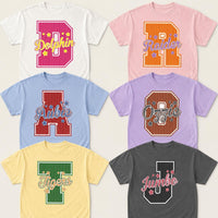 Personalized School Spirit Shirt, Custom Name Alphabet Mascot Tee, Varsity Initial Sports Team Top, Game Day Outfit, Student Team Gift