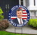 Justin Murphy For New Jersey Senate 2026 Yard Sign, Corrugated Plastic Senate Elections, Race Red White & Blue Yard Sign with Metal H-Stake