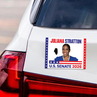 Juliana Stratton For Illinois Senate 2026 Car Magnet - Vote Juliana Vehicle Magnet, Illinois Senate Elections 2026 Magnet - 6" x 4.5"