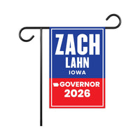 Zach Lahn For Iowa Governor 2026 Garden Flag, Double Sided, 2026 Governor Flag, Democratic party, Elections Flag, Race Red White & Blue Flag