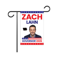 Zach Lahn For Iowa Governor 2026 Garden Flag, Double Sided, 2026 Governor Flag, Democratic party, Elections Flag, Race Red White & Blue Flag