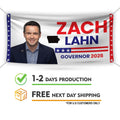 Zach Lahn For Iowa U.S. Governor Banner Sign, 13 oz Waterproof US Governor Election 2026 Vinyl Banner With Metal Grommets