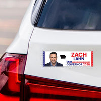 Zach Lahn For Iowa Governor 2026 Car Magnet - Vote Zach Lahn Vehicle Magnet, Iowa Governor Elections 2026 Magnet - 10" x 3"