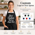 Custom Logo or Text Apron, Personalized Cooking Apron, Custom Chef Apron, Baking Apron, BBQ Apron, Restaurant Staff Apron, Gift for Baker