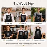 Custom Christian Apron, Jesus Is My Jam Cooking Apron, Faith Kitchen Apron with Pockets, Full-Length Funny Apron, Funny Gift for Her