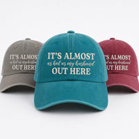 Hot Husband Quote Embroidered Hat, Funny Wife Summer Cap, Low Profile Dad Hat, Beach Vacation Outfit, Bio Washed Cotton Cap Gift for Her