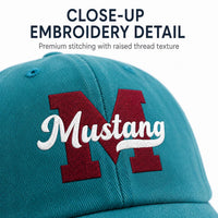 Personalized School Mascot Embroidered Hat, Custom Team Name Letter Cap, Adjustable Cotton Cap, Game Day Gift, Student Spirit Gift