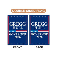 Gregg Hull For New Mexico Governor 2026 Garden Flag, Double Sided, 2026 Governor Flag, Elections Flag, Race Red White & Blue Flag