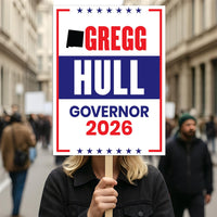 Gregg Hull For New Mexico Governor 2026 Election Sign, Political Campaign Sign, Democratic party, Governor Election 2026 Race Poster Sign