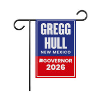 Gregg Hull For New Mexico Governor 2026 Garden Flag, Double Sided, 2026 Governor Flag, Elections Flag, Race Red White & Blue Flag
