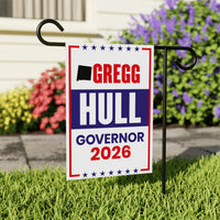 Gregg Hull For New Mexico Governor 2026 Garden Flag, Double Sided, 2026 Governor Flag, Elections Flag, Race Red White & Blue Flag
