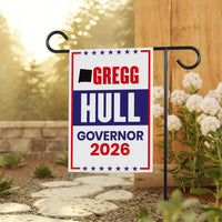 Gregg Hull For New Mexico Governor 2026 Garden Flag, Double Sided, 2026 Governor Flag, Elections Flag, Race Red White & Blue Flag
