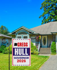 Gregg Hull For New Mexico Governor 2026 Garden Flag, Double Sided, 2026 Governor Flag, Elections Flag, Race Red White & Blue Flag