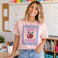 Personalized First Grade Teacher Shirt, Custom Apple Worm Name Tee, Cute School Year Team Tee, Back to School Outfit, Educator Gift