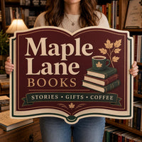 Custom Business Aluminum Sign, Personalized Logo Metal Sign, Die Cut Shop Sign, Small Business Storefront Decor, Salon Cafe Barbershop Sign