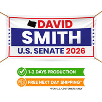 David Brock For Oregon U.S. Senate Banner Sign, 13 oz Waterproof US Senate Election 2026, Democratic Party Vinyl Banner With Metal Grommets