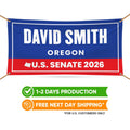 David Brock For Oregon U.S. Senate Banner Sign, 13 oz Waterproof US Senate Election 2026, Democratic Party Vinyl Banner With Metal Grommets