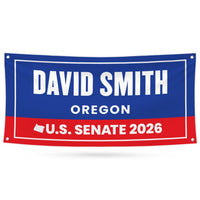 David Brock For Oregon U.S. Senate Banner Sign, 13 oz Waterproof US Senate Election 2026, Democratic Party Vinyl Banner With Metal Grommets