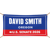 David Brock For Oregon U.S. Senate Banner Sign, 13 oz Waterproof US Senate Election 2026, Democratic Party Vinyl Banner With Metal Grommets