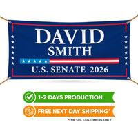 David Brock For Oregon U.S. Senate Banner Sign, 13 oz Waterproof US Senate Election 2026, Democratic Party Vinyl Banner With Metal Grommets