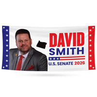 David Brock For Oregon U.S. Senate Banner Sign, 13 oz Waterproof US Senate Election 2026, Democratic Party Vinyl Banner With Metal Grommets