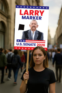 Larry Marker For New Mexico Senate 2026 Election Sign, Anti-Trump, Political Campaign Sign, Senate Election 2026 Race Poster Sign