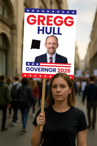 Gregg Hull For New Mexico Governor 2026 Election Sign, Political Campaign Sign, Democratic party, Governor Election 2026 Race Poster Sign