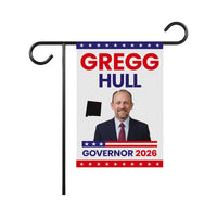 Gregg Hull For New Mexico Governor 2026 Garden Flag, Double Sided, 2026 Governor Flag, Elections Flag, Race Red White & Blue Flag