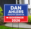 Dan Ahlers For South Dakota Governor 2026 Yard Sign, Corrugated Governor Elections Race Red White & Blue Yard Sign with Metal H-Stake