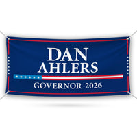 Dan Ahlers For South Dakota U.S. Governor Banner Sign, 13 oz Waterproof US Governor Election 2026 Vinyl Banner With Metal Grommets