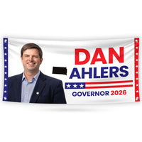 Dan Ahlers For South Dakota U.S. Governor Banner Sign, 13 oz Waterproof US Governor Election 2026 Vinyl Banner With Metal Grommets