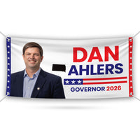 Dan Ahlers For South Dakota U.S. Governor Banner Sign, 13 oz Waterproof US Governor Election 2026 Vinyl Banner With Metal Grommets