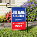 Juliana Stratton For Illinois Senate 2026 Garden Flag, Double Sided, 2026 Senate Flag, Elections Flag, Race Red White & Blue Flag
