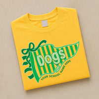 Personalized School Mascot Shirt, Custom Team Pennant Tee, Retro Spirit Week Crewneck, Cute Teacher Game Day Outfit, School Coach Gift