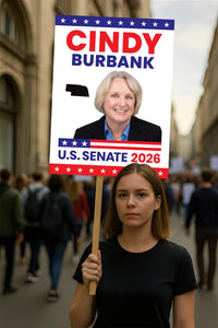 Cindy Burbank For Nebraska Senate 2026 Election Sign, Republican Party, Political Campaign Sign, Senate Election 2026 Race Poster Sign