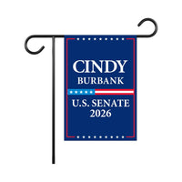 Cindy Burbank For Nebraska Senate 2026 Garden Flag, Double Sided, 2026 Senate Flag, Elections Flag, Republican, Race Red White & Blue Flag