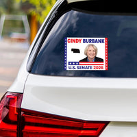 Cindy Burbank For Nebraska Senate 2026 Vinyl Sticker, Vote Cindy Burbank Decal, Nebraska Senate Elections 2026 Bumper Sticker, 6" x 4.5"