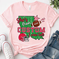 Personalized Football Girlfriend Shirt, Custom Team Color Game Day Tee, Funny She's From Design, Football Season Outfit, Custom Team Gift