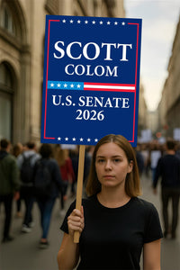Scott Colom For Mississippi Senate 2026 Election Sign, Republican Party, Political Campaign Sign, Senate Election 2026 Race Poster Sign