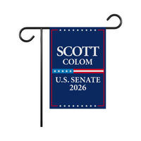 Scott Colom For Mississippi Senate 2026 Garden Flag, Double Sided, 2026 Senate Flag, Elections Flag, Race Red White & Blue Flag