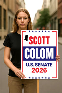 Scott Colom For Mississippi Senate 2026 Election Sign, Republican Party, Political Campaign Sign, Senate Election 2026 Race Poster Sign