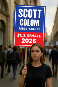 Scott Colom For Mississippi Senate 2026 Election Sign, Republican Party, Political Campaign Sign, Senate Election 2026 Race Poster Sign